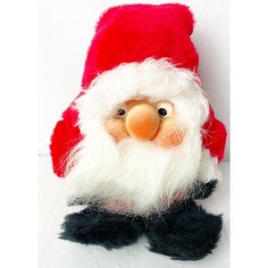 VTG Rennoc SANTA CLAUS Rare Plush Fabric Fat Face